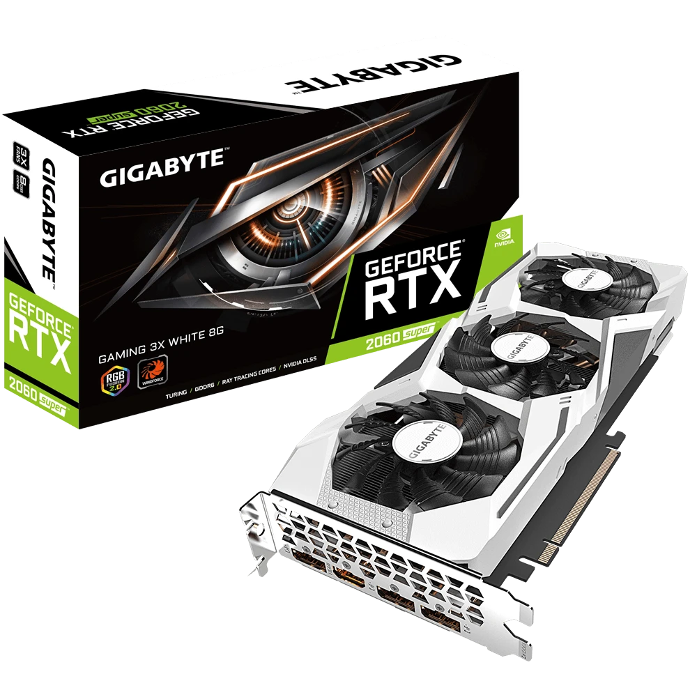Gigabyte GeForce® RTX 2060 SUPER GAMING 3X WHITE 8G  (Rev. 2.0)
